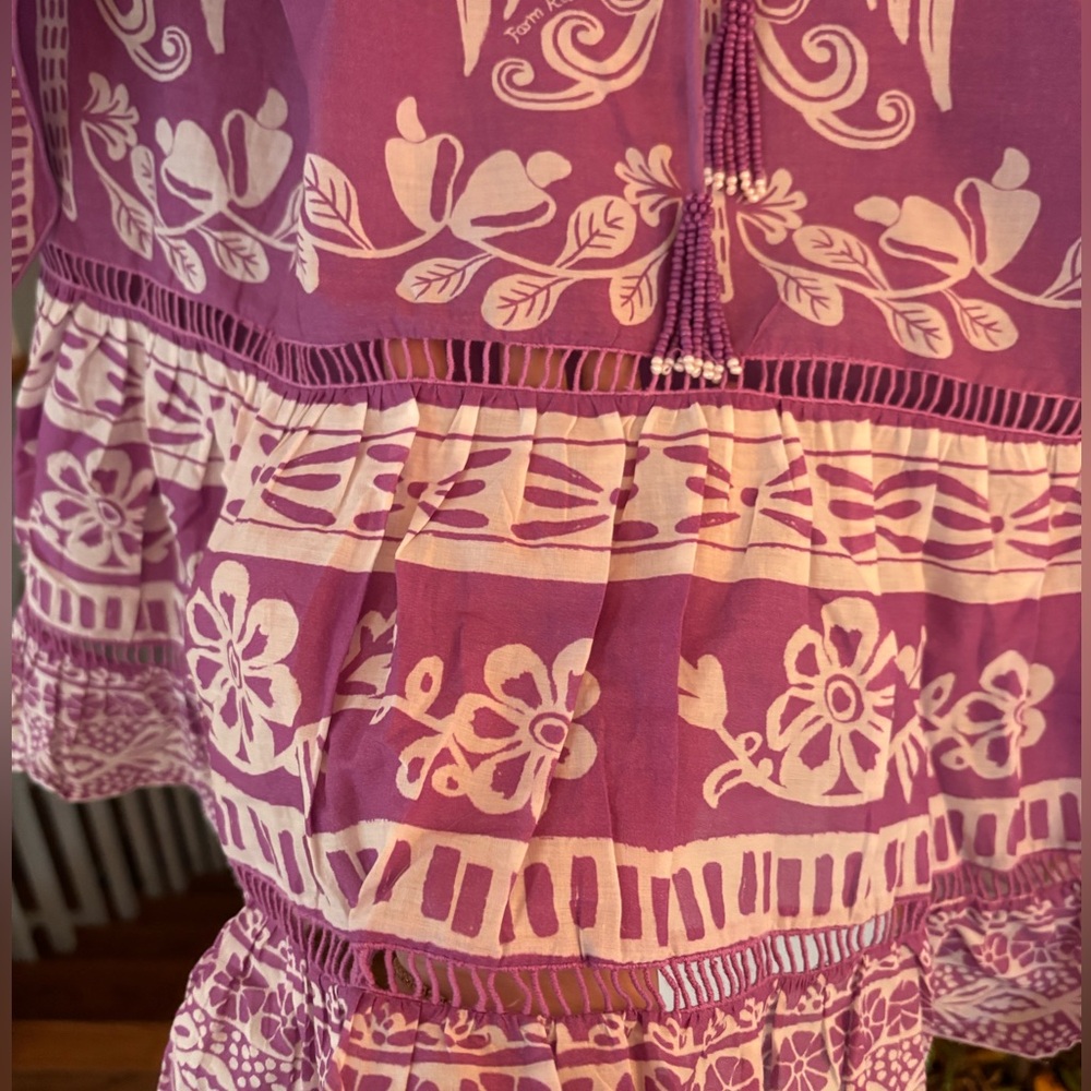 FARM Rio Purple and White Mini Dress - Picture 9 of 13